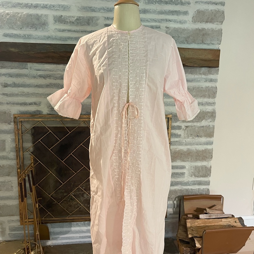 Pink Lace-Trimmed Nightgown